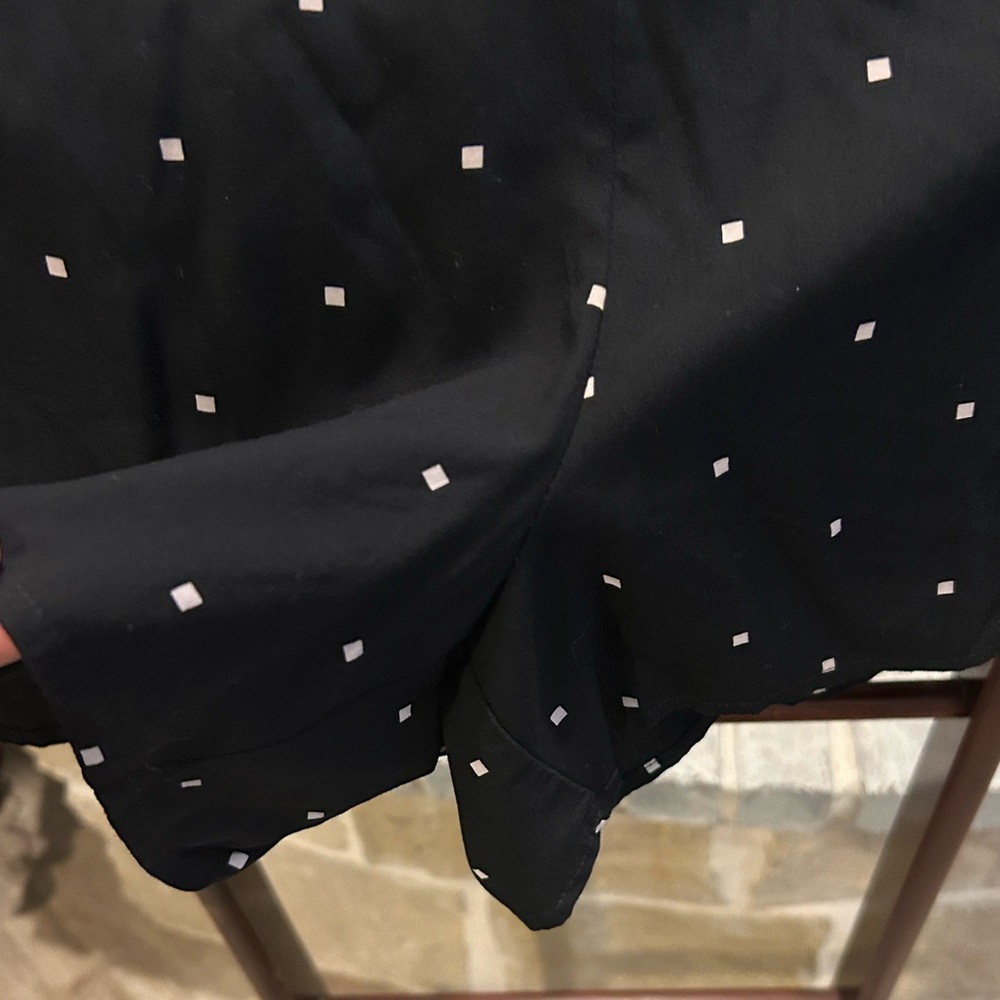 Madewell Black Romper with White Dots - Picture 4 of 6